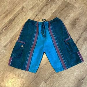 jayli mens striped cargo shorts Size 30/Medium
